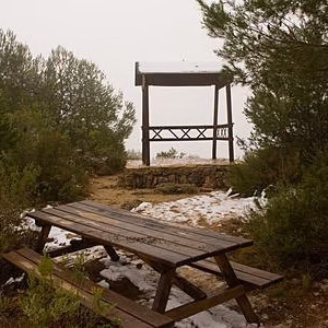 Montcabrer paisaje mirador nieve
