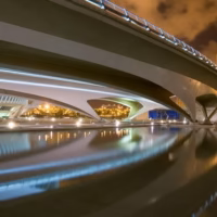 Cac ciudad artes ciencias nocturna urbano valencia