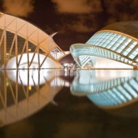 Hemisferic cac ciudad artes ciencias museo ciencias principe felipe nocturna urbano valencia
