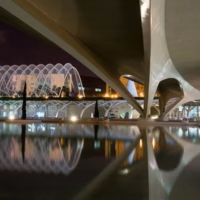 Cac ciudad artes ciencias nocturna urbano valencia