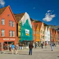 Bergen bryggen escandinavia viaje urbano