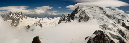 panoramica alpes chamonix auguille du midi montblanc