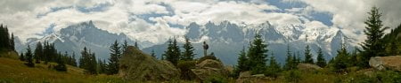 Panorámica macizo del Montblanc panoramica alpes montblanc
