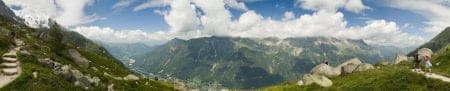 panoramica alpes valle chamonix 