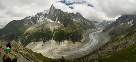 panoramica alpes montblanc mer de glace