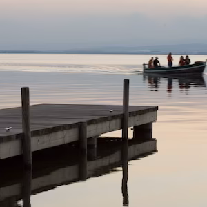 Albufera atardecer embarcadero gola pujol