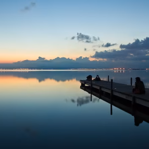 Albufera atardecer embarcadero gola pujol