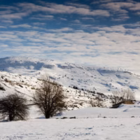 El hornillo nieve paisaje montanya