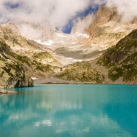 Alpes lac blanc lago montana paisaje