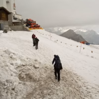Alpes nieve paisaje pistas esqui plateau rosa senditos