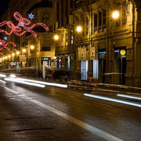 Calle la paz navidad trafico urbana valencia