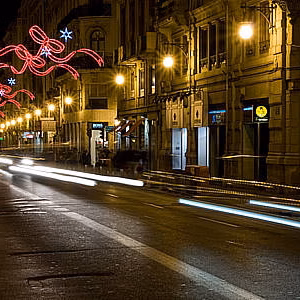 Calle la paz navidad trafico urbana valencia