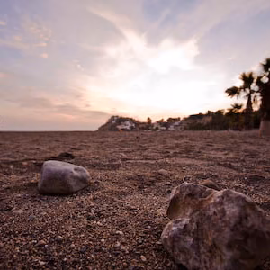 Atardecer bolnuevo mazarron paisaje playa