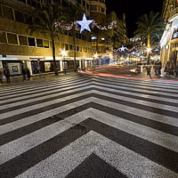 Ayuntamiento navidad paso de cebra plaza urbana valencia