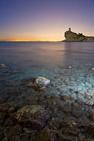 Cala del Xarco en Villajoyosa cala del xarco villajoyosa alicante fotografia nocturna