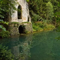 Alpes bosque chamonix lago paisaje ruinas