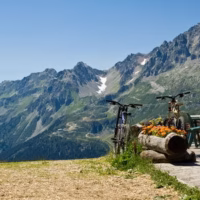 Alpes argentiere bicis paisaje
