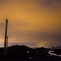 Bunol energia eolica eolico molino nocturna viento