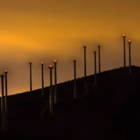 Bunol energia eolica eolico molino nocturna viento