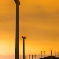 Bunol energia eolica eolico molino nocturna viento