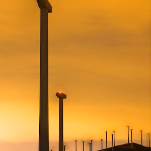 Bunol energia eolica eolico molino nocturna viento