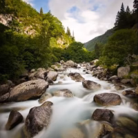 Paisaje rio de estos valle de estos